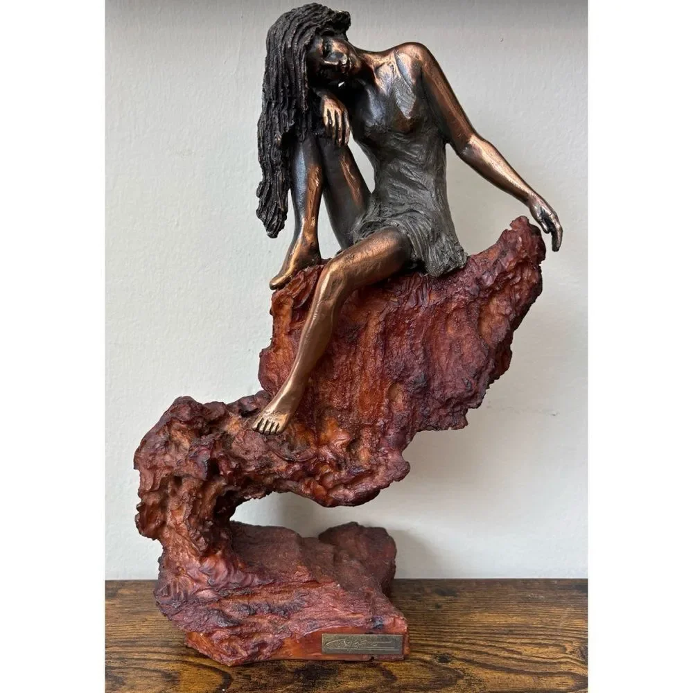 Vintage Carol Camps Artistic Bronze / Raising Sculpture